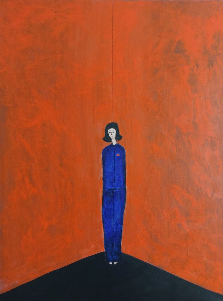 Lady in the corner by Mieke Van Cauter
